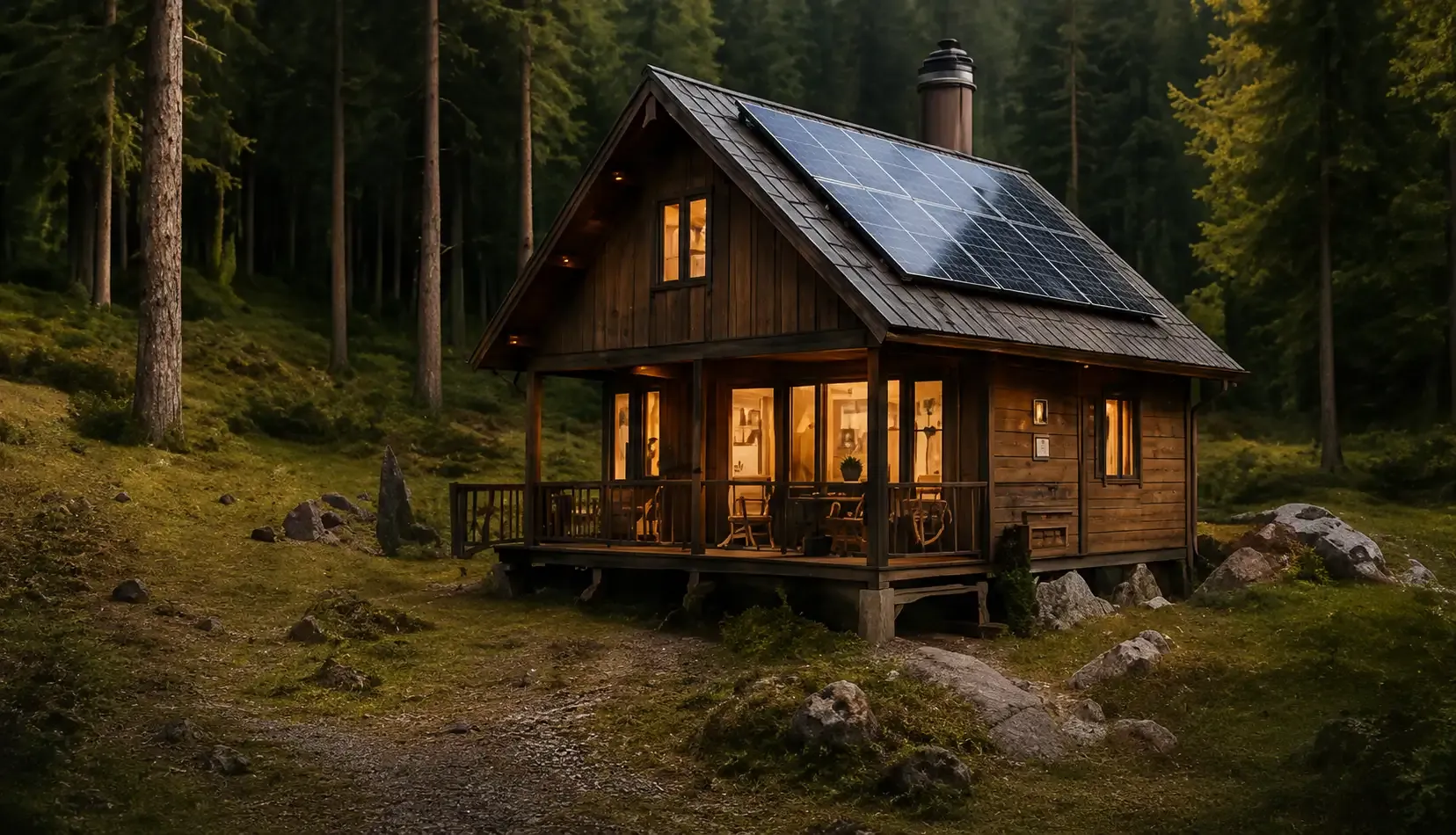 Sustainable Off-grid Solar Cabin